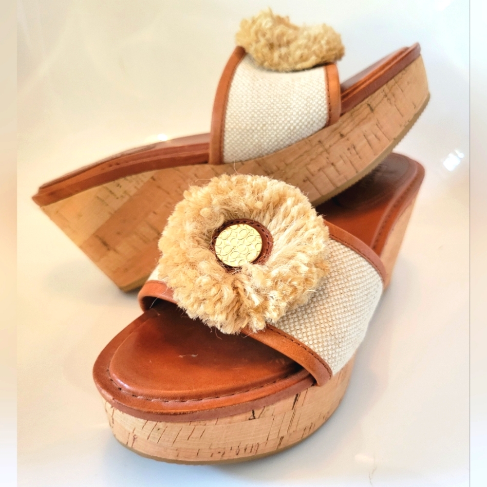 Coach Wedge Sandals Sz 7.5